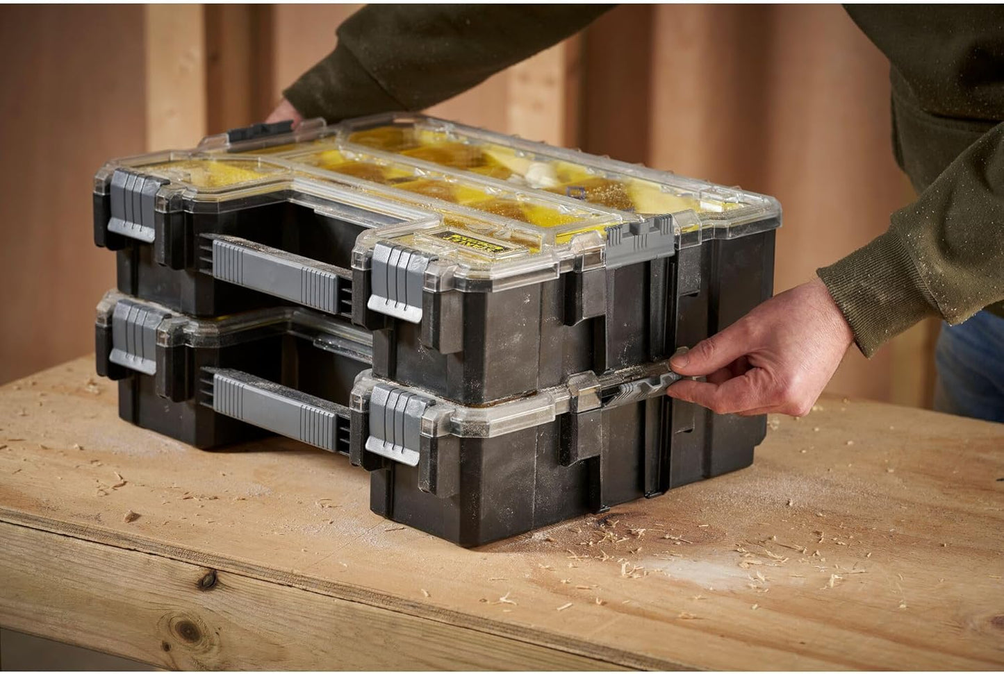 FatMax 1-97-521 Aufbewahrungsbox mit herausnehmbaren Fächern, 1 Mehrfarbig