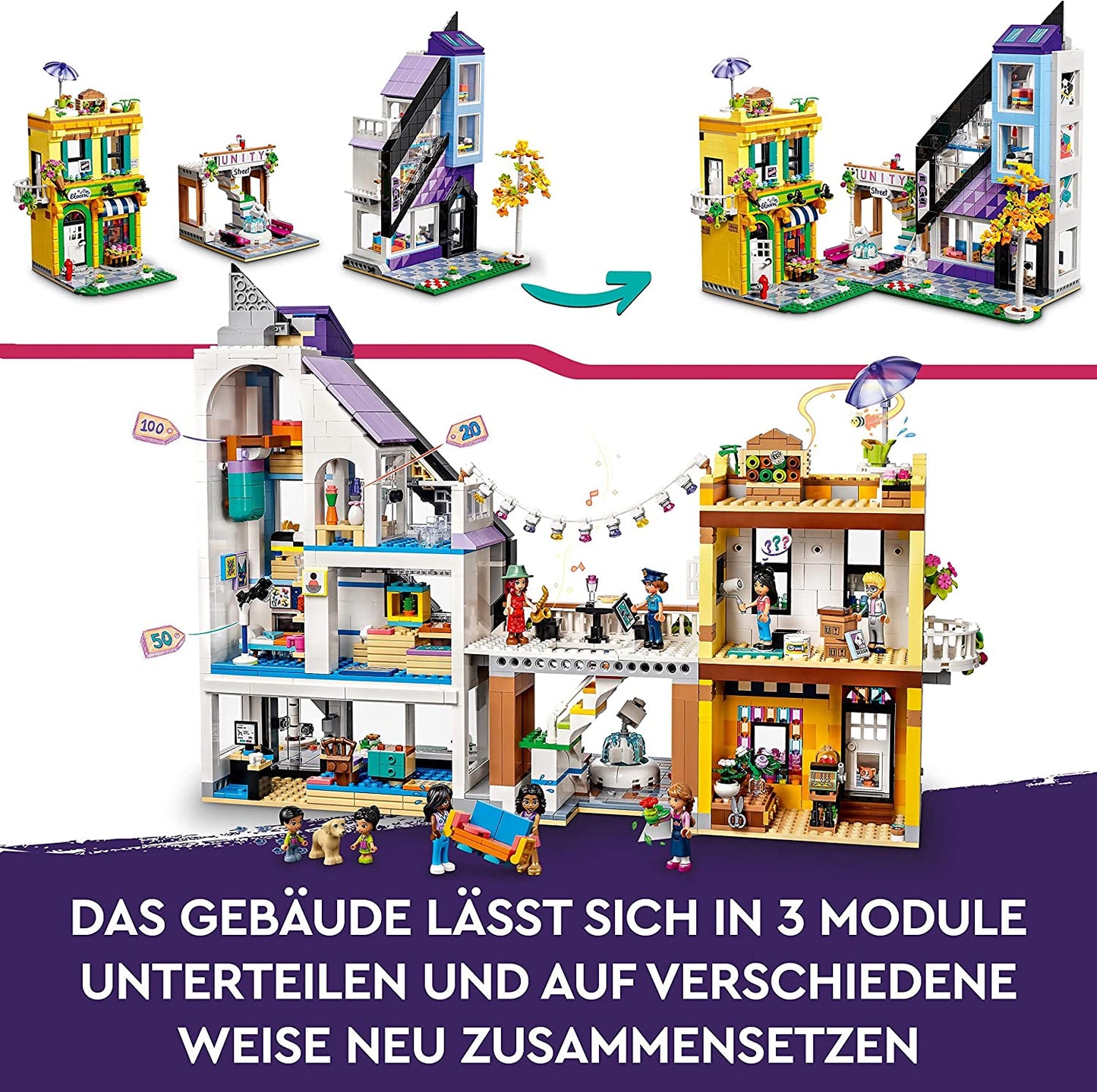 41732 Friends Stadtzentrum, Konstruktionsspielzeug, Single