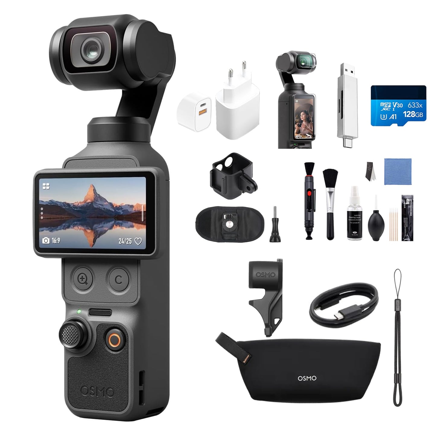 Osmo Pocket 4 Standard Combo, Mehrere Zubehörteile Bundle