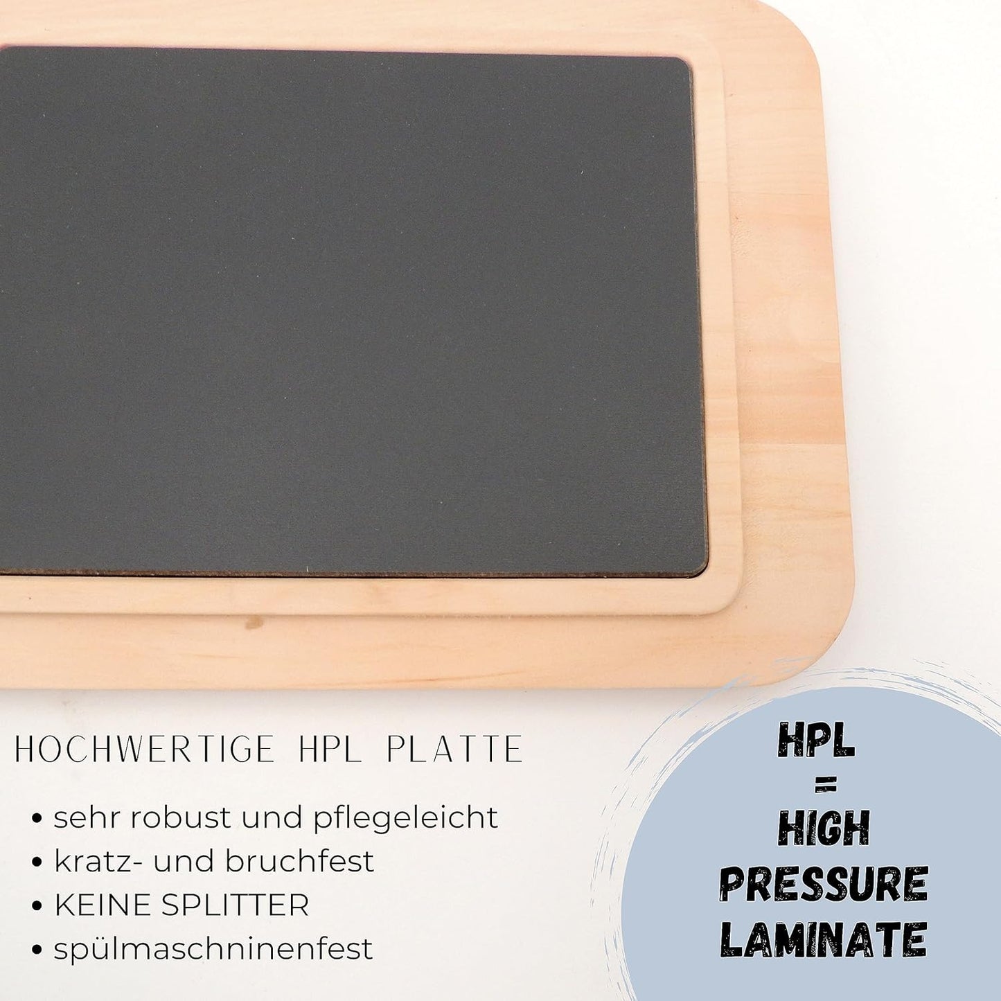 Butterdose aus Zirbenholz mit HPL Platte, Ohne Gravur