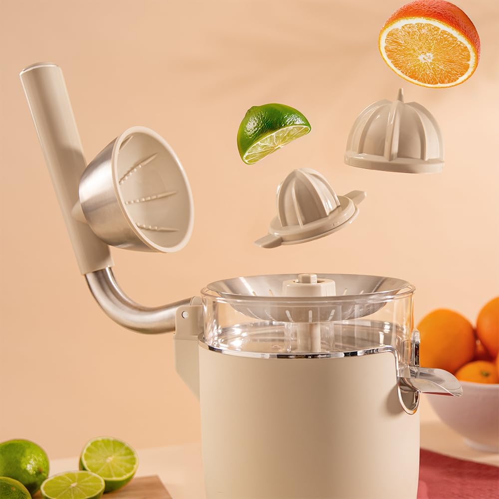 Xqueeze RetroJuice 1000 mit Hebel und Tropfstopp-System, Beige