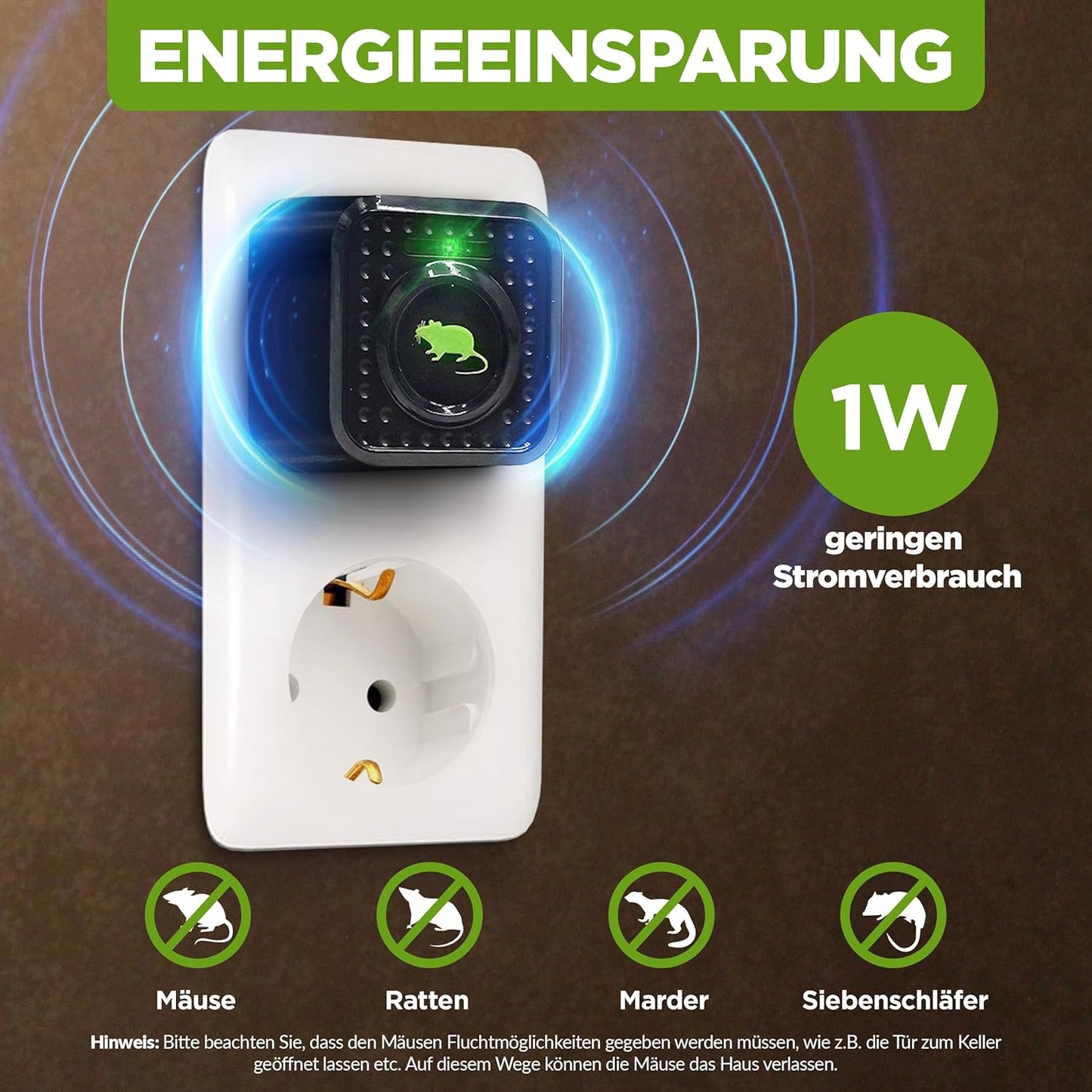 Ultraschall Schädlingsabwehr für Mäuse & Ratten