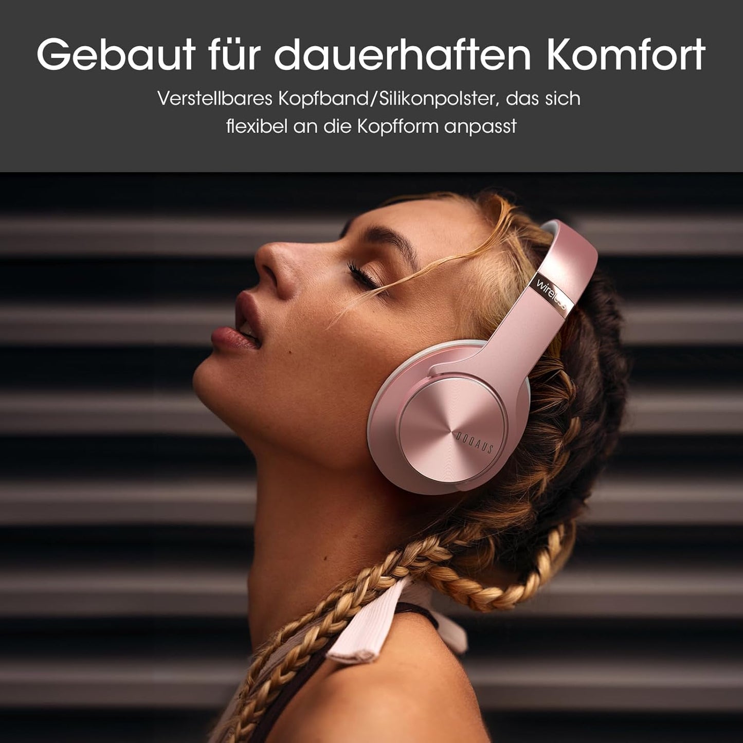 Bluetooth Over Ear Kopfhörer, Roségold