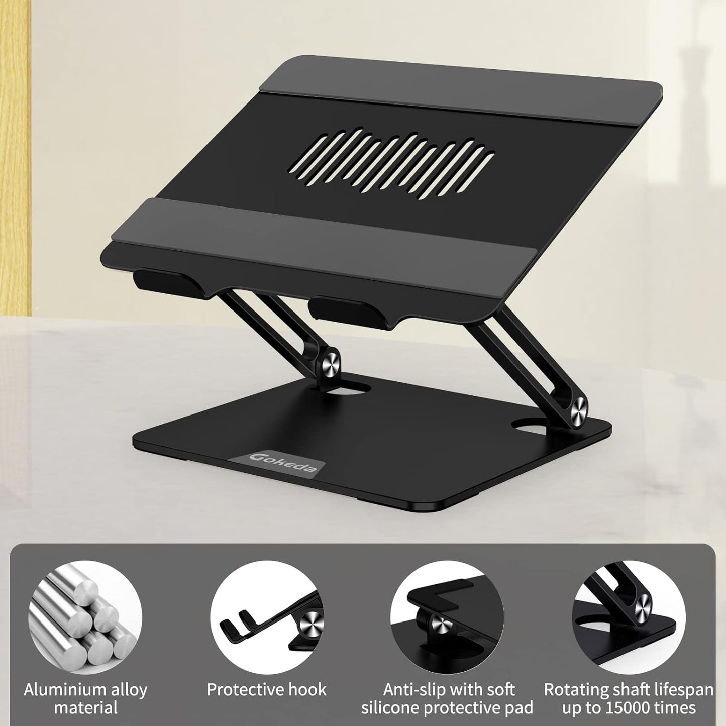 Laptopständer, Black