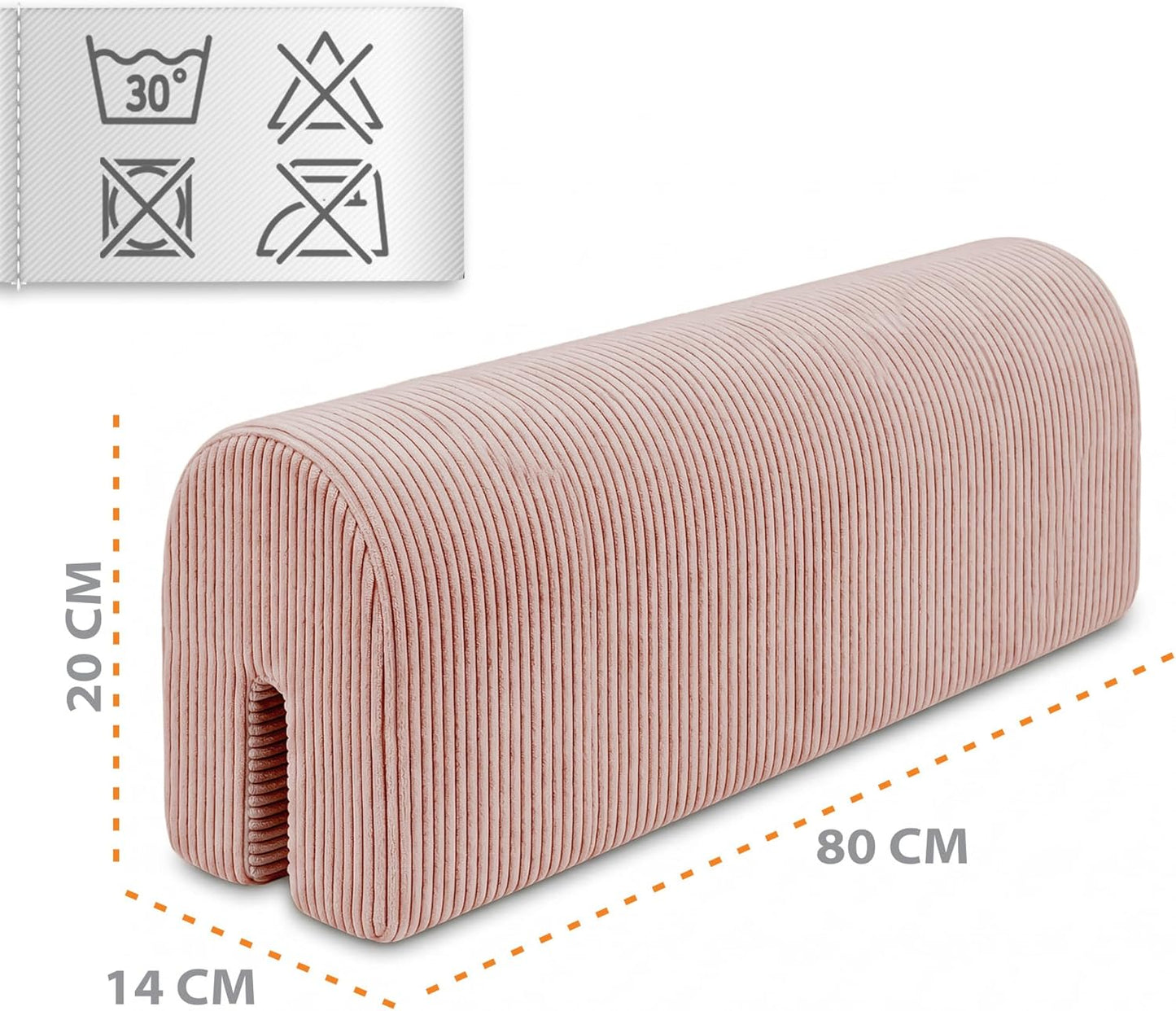 Bettkantenschutz für Kinderbetten, Rosa B 80 cm