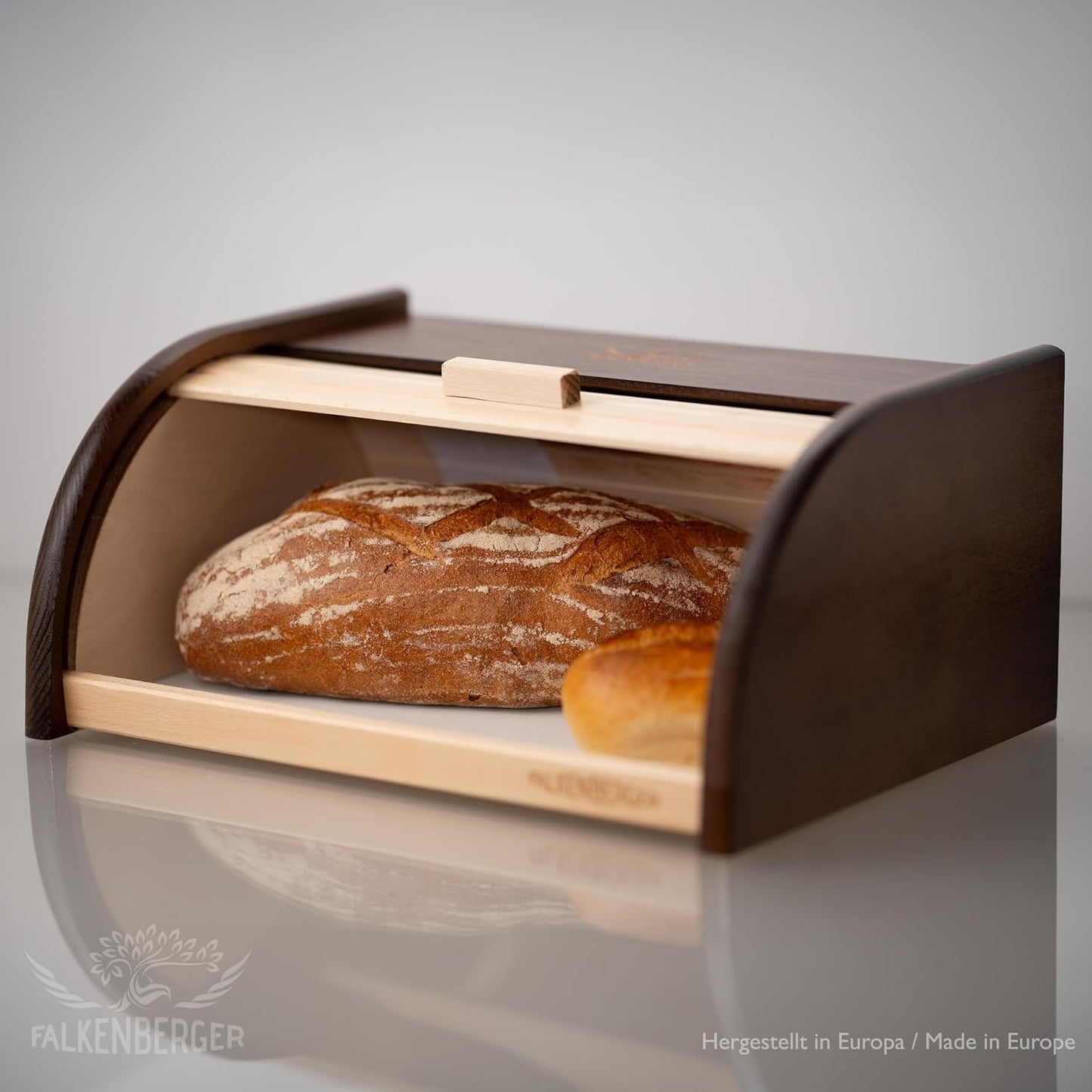 Brotkasten mit Roll-Deckel, Braun XL