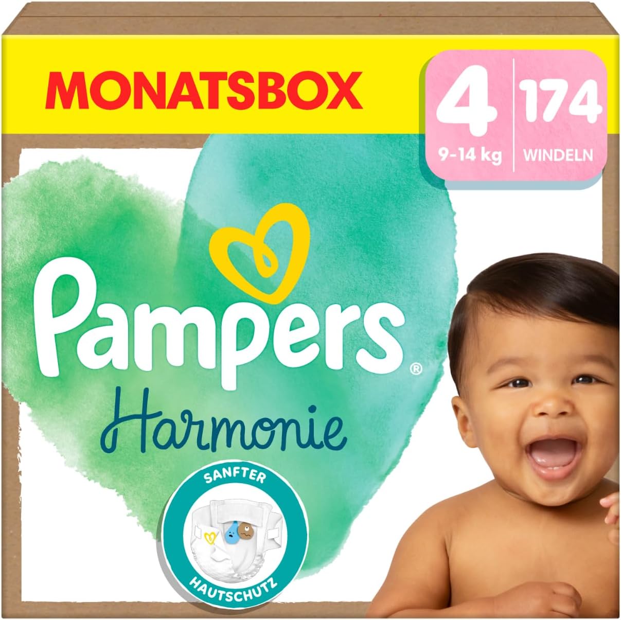 Harmonie Windeln Grösse 4 (174 Stück) 9-14kg, Grösse 4 (174 Stück)