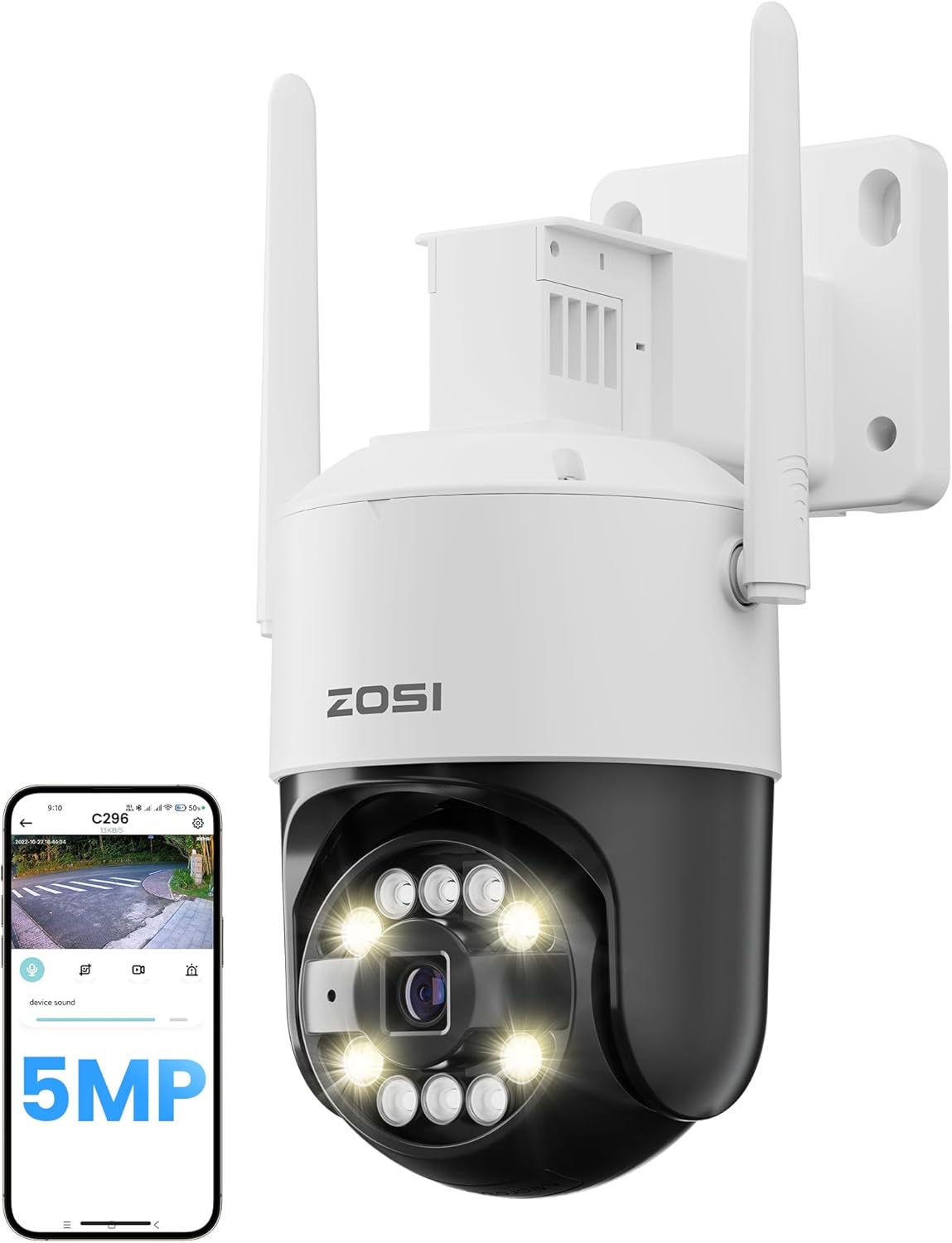 3K Wi-Fi 6 Outdoor Überwachungskamera 360°, C296 5MP, 5MP Wi-Fi 6, 1 Stück Kamera