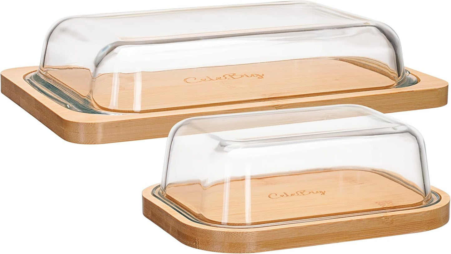 Butterdosen-Set mit Glasdeckel