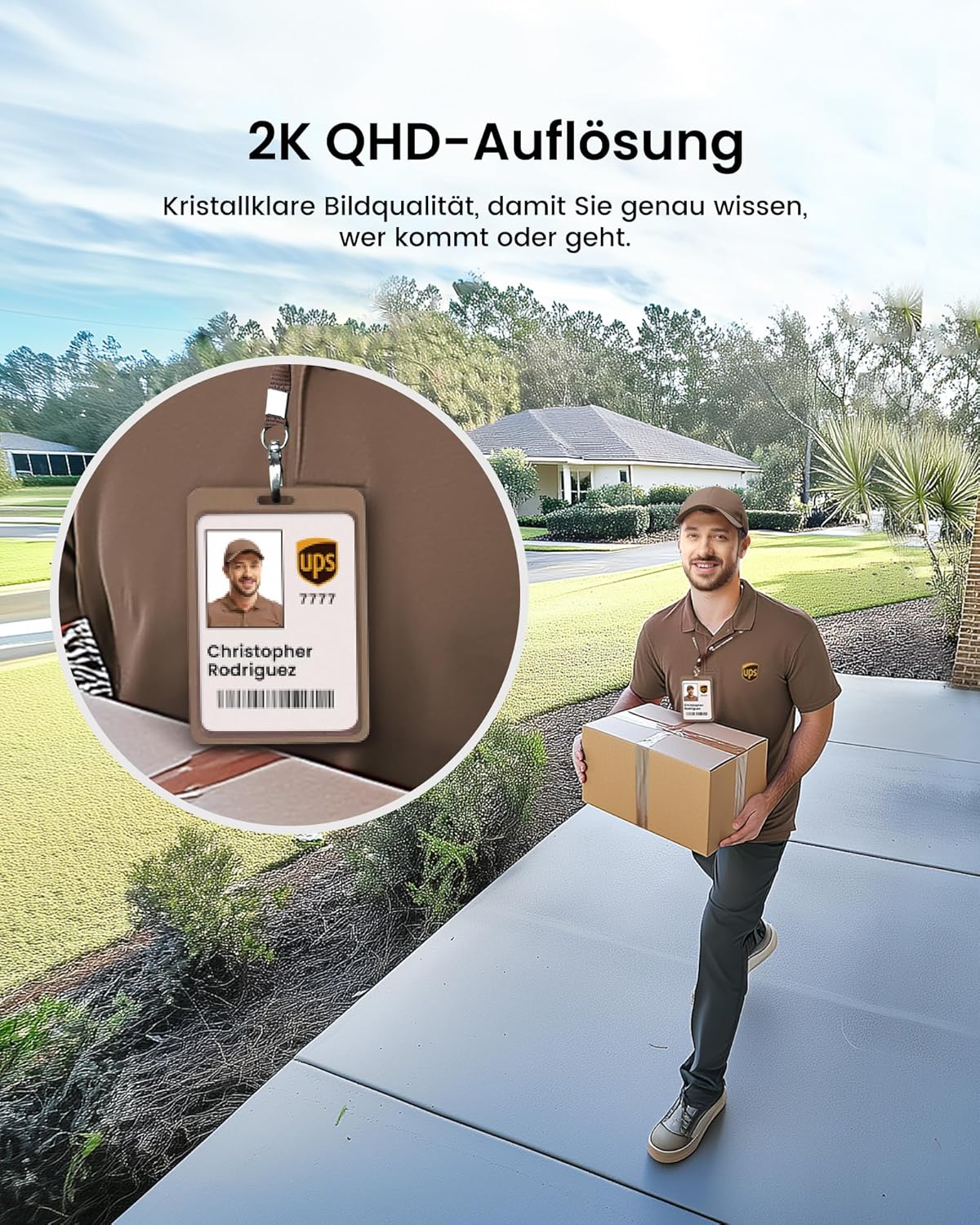 2K Überwachungskamera-Set mit Bewegungssensoren (2 Stück), Kit: 2-Kameras 2K