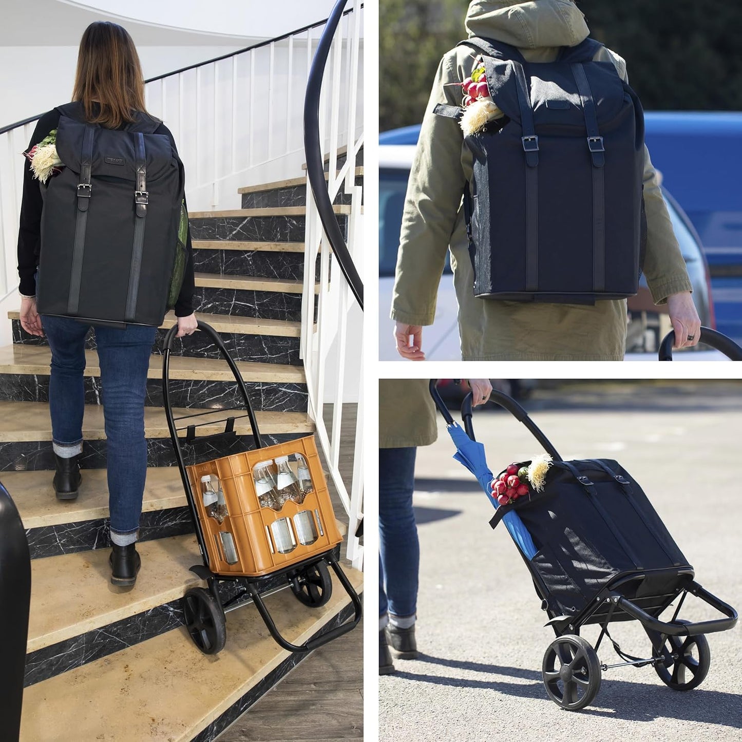 Einkaufstrolley & Rucksack-Kombination, Rucksack