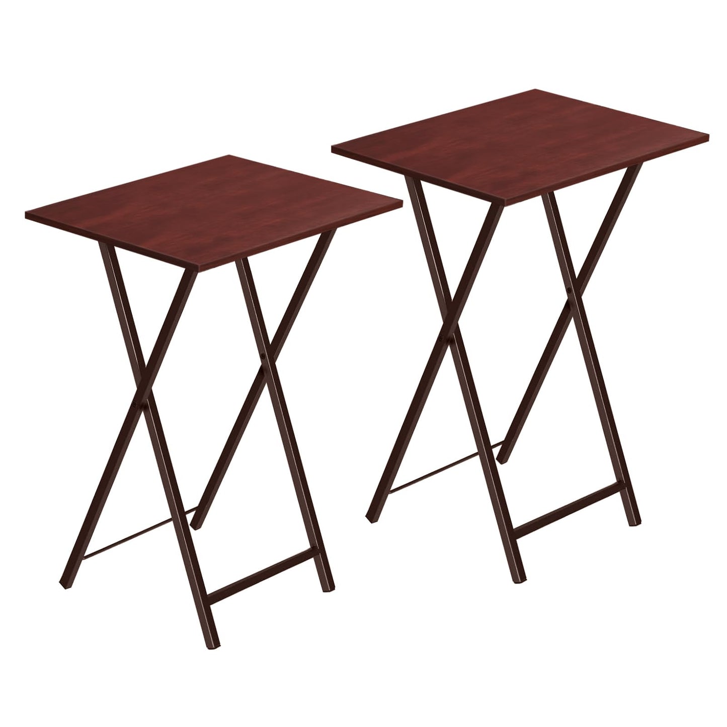 Klapptisch-Set im Industriestil, Rotbraun