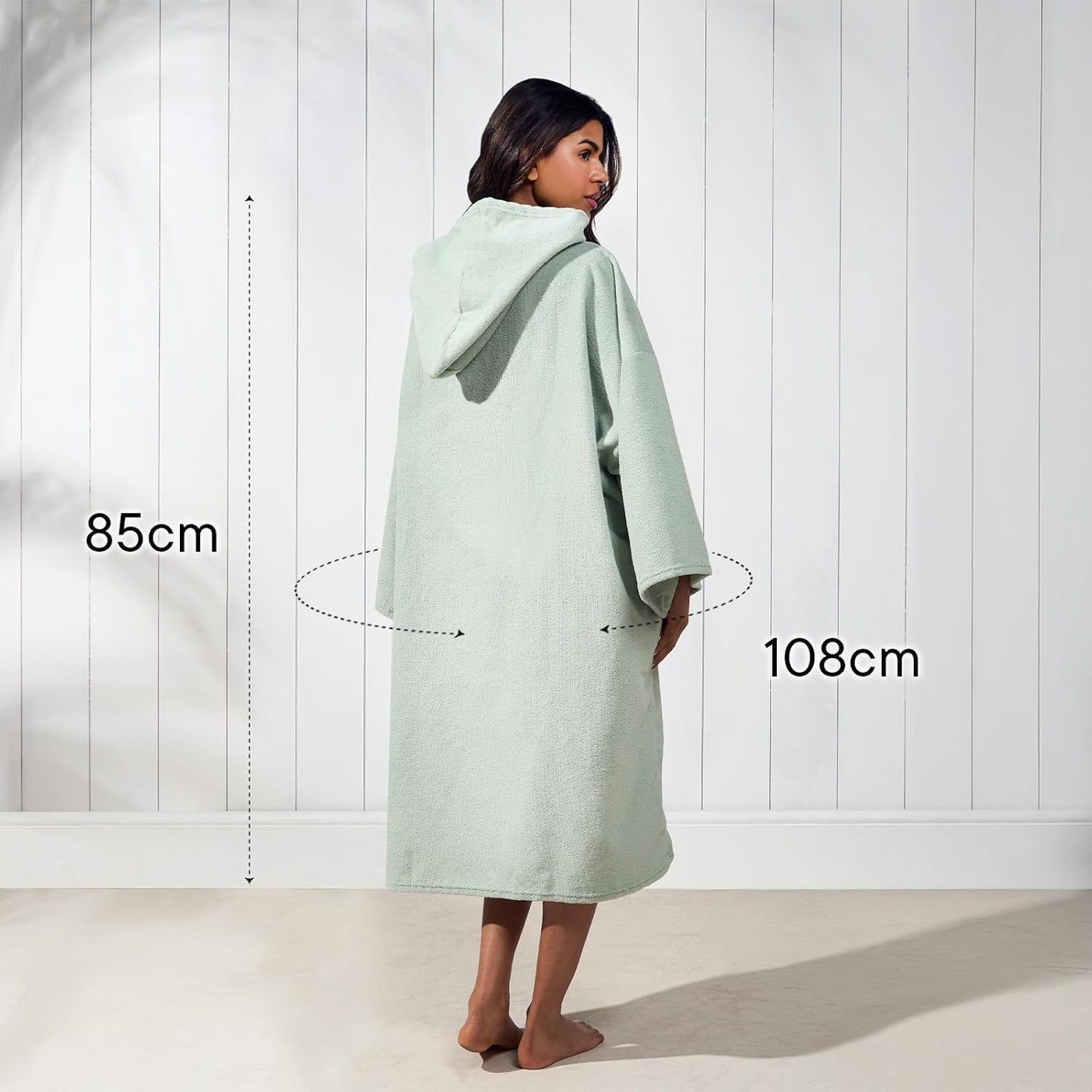 Surf Badeponcho, Einheitsgrösse Salbeigrün