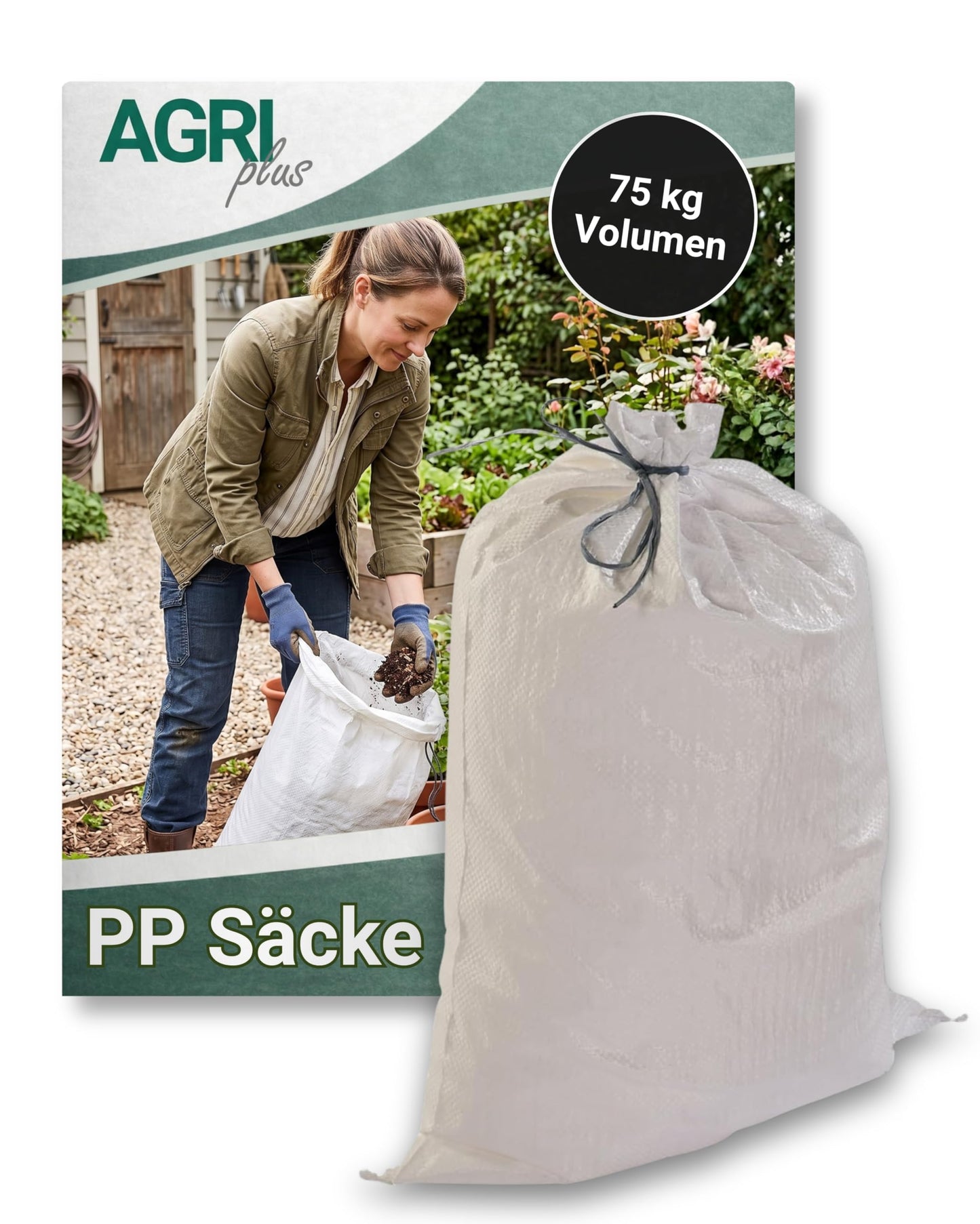 100er-Pack Bändchengewebesäcke, 650x1350mm / 75kg