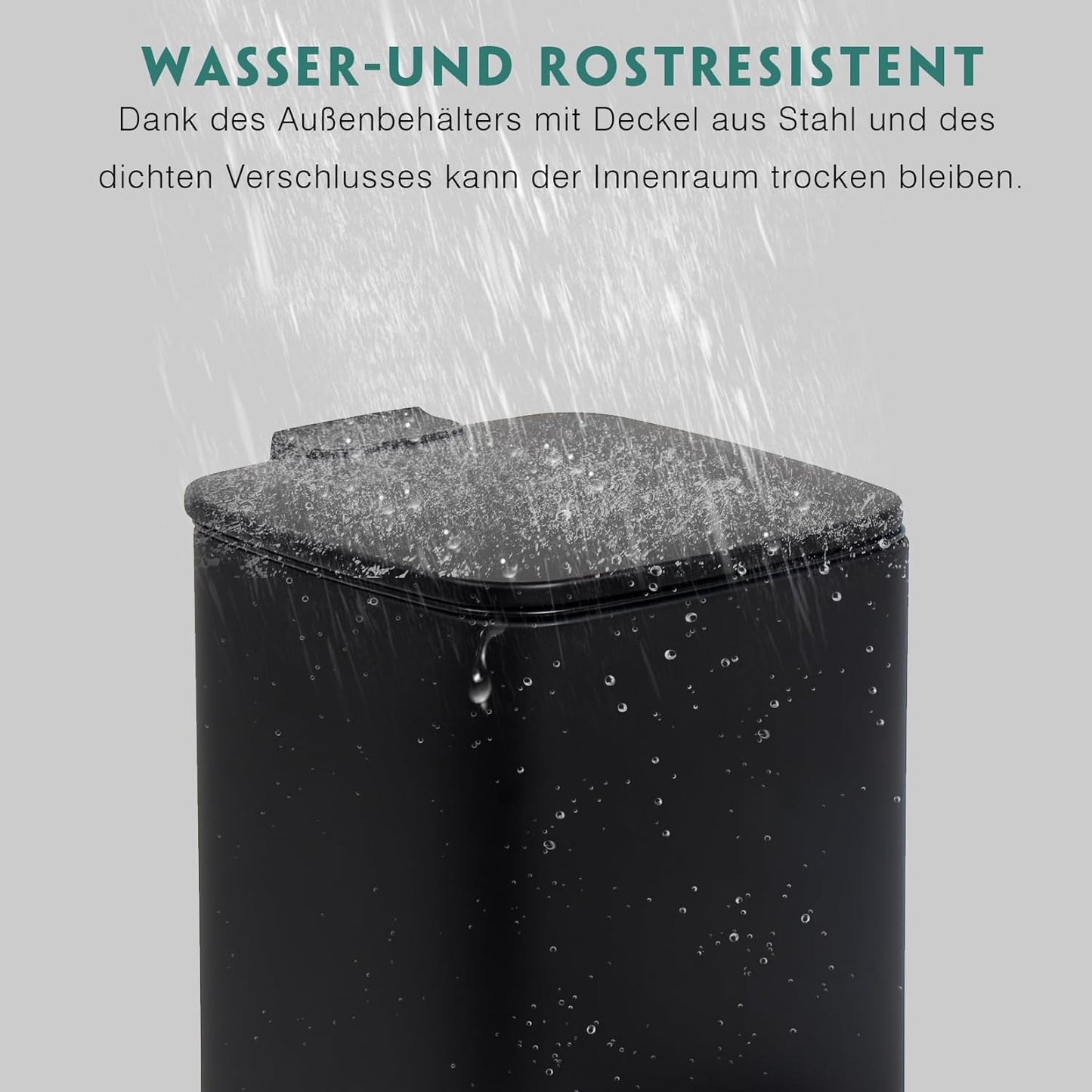 Kosmetikeimer, (6L) 24 x 19,5 x 25 cm Schwarz