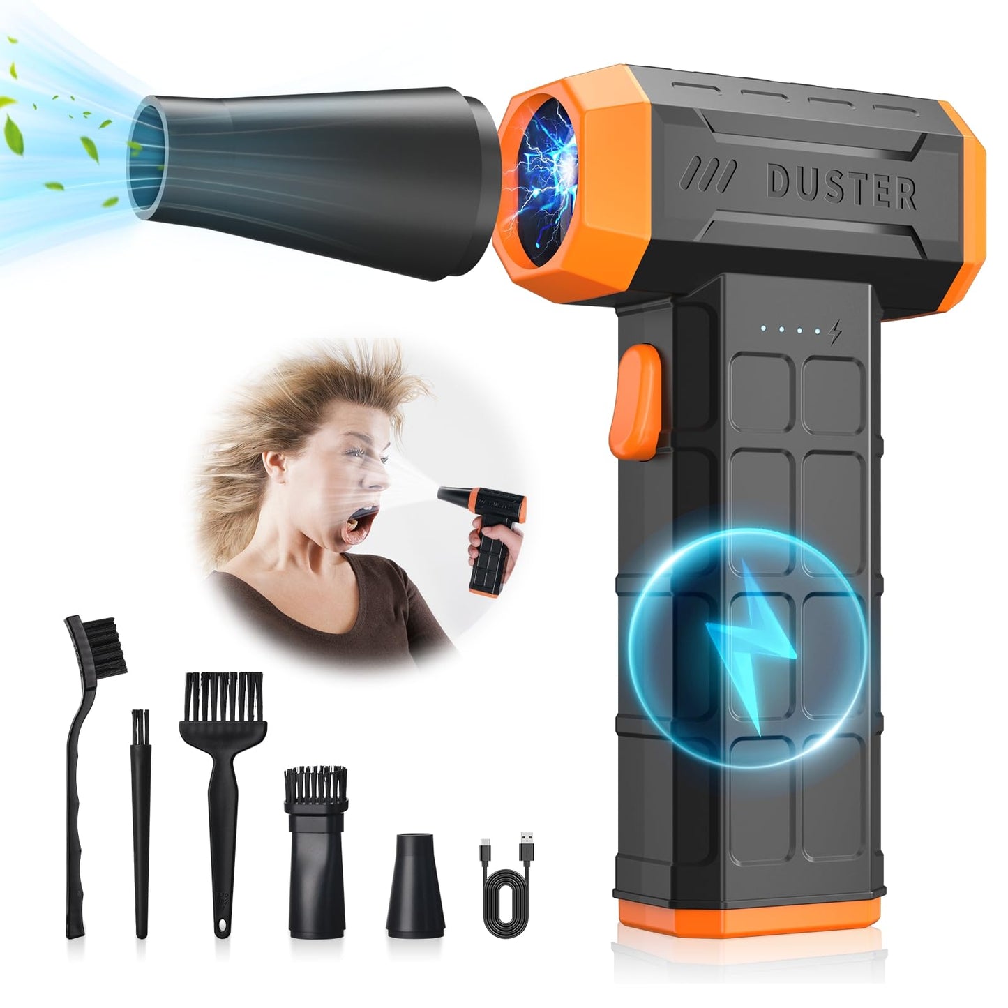 Elektrisches Druckluftgebläse mit Reinigungsset, B-Turbo Air Duster