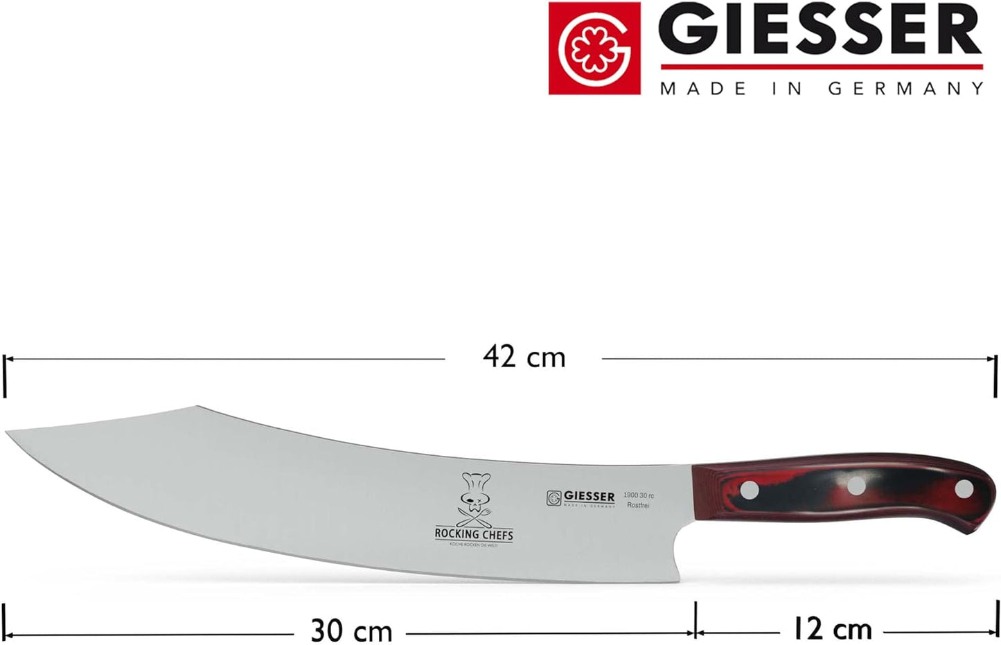 Kochmesser, 30 cm Barbeque, Rocking Chef