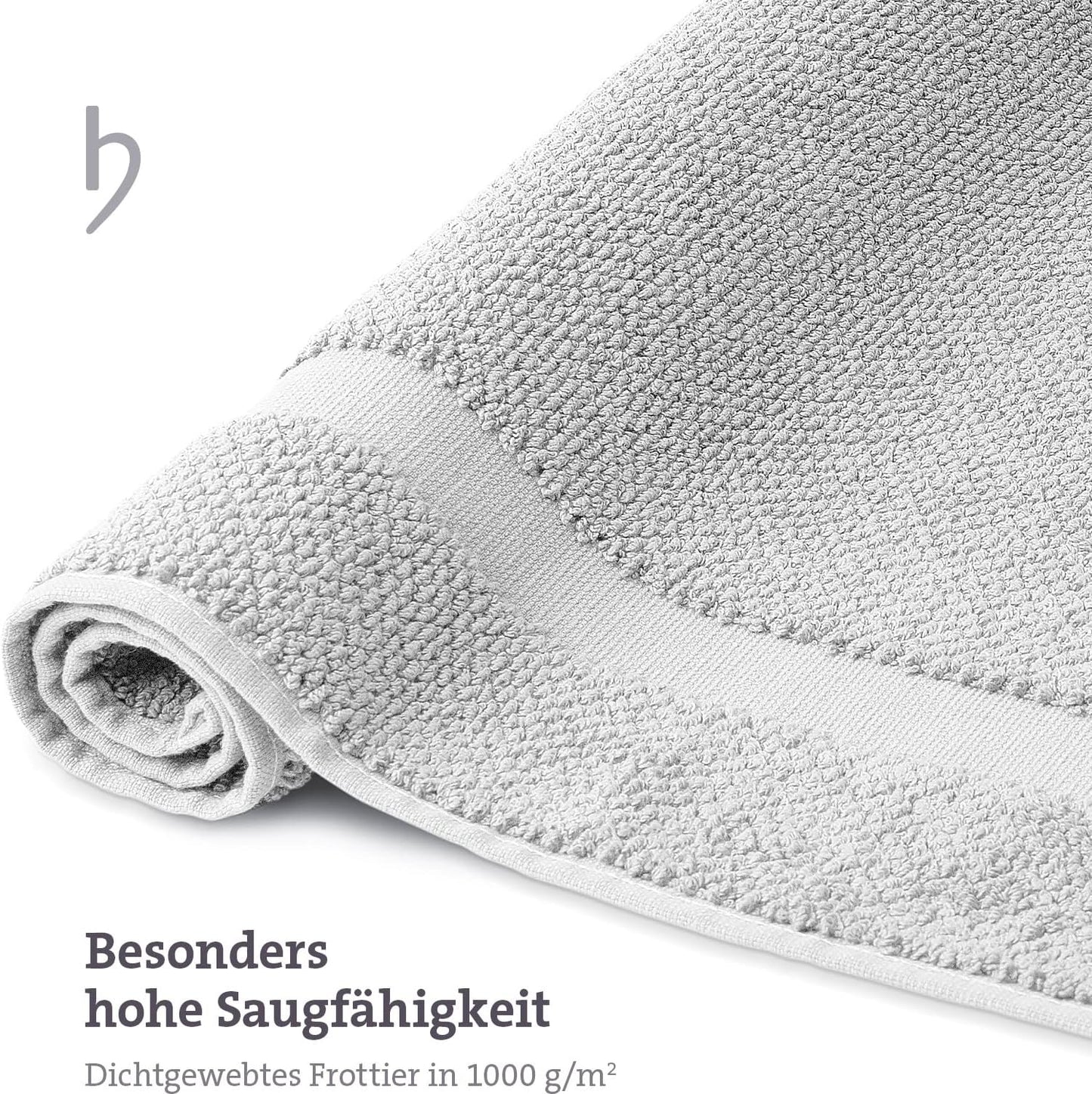 Badvorleger, 60 x 100 cm, 60 x 100 cm (Rechteckig) Silbergrau