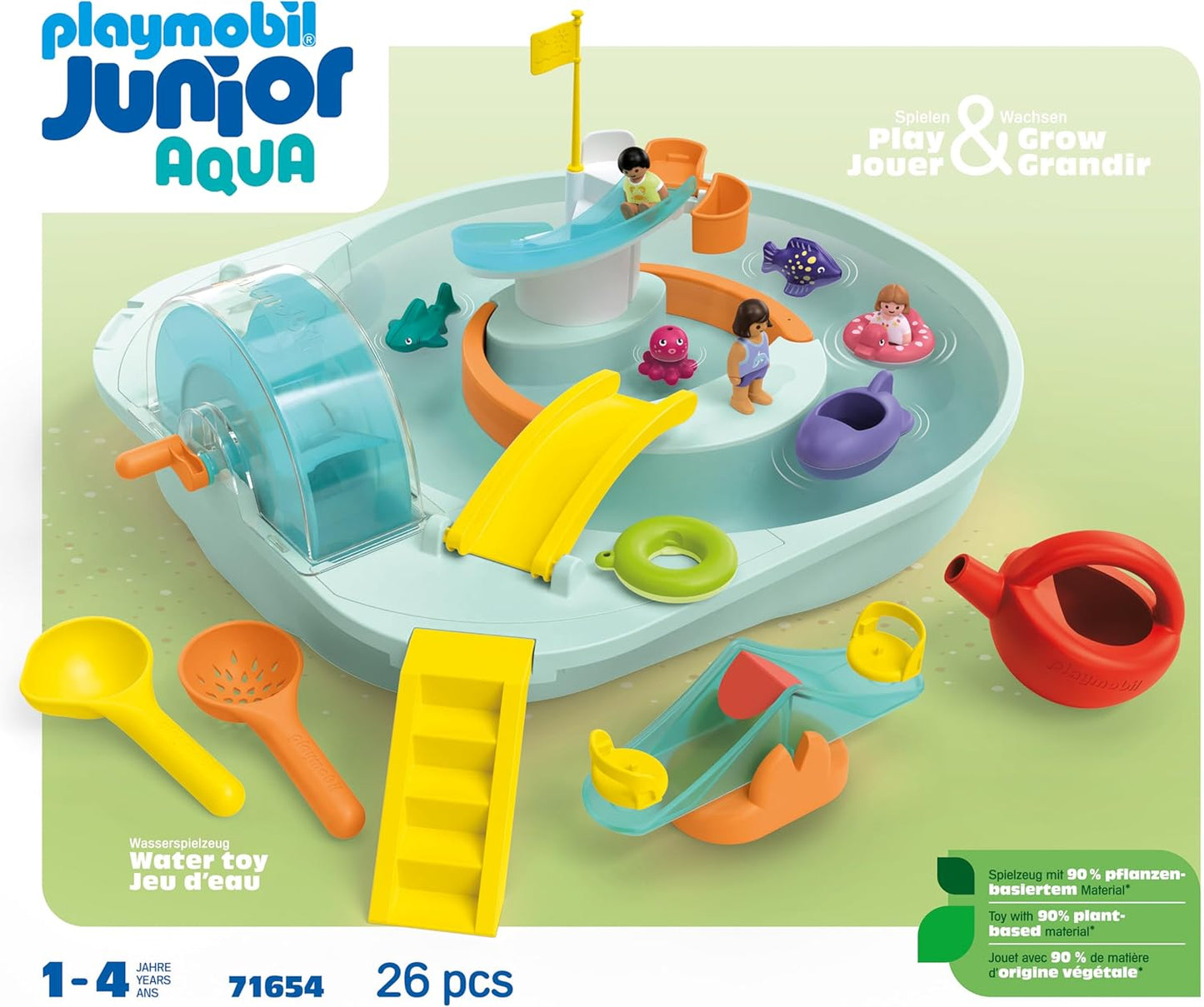 Wasserbahn mit Wasserspielplatz, Aqua Wasserbahn mit Wasserspielplatz