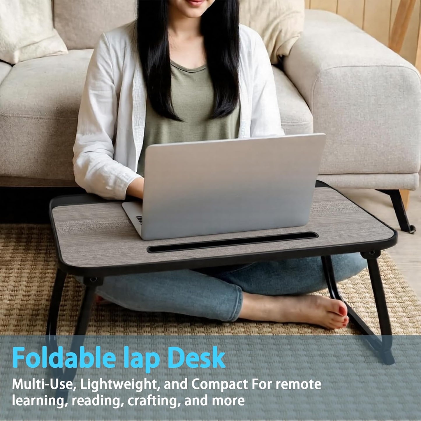 Multifunktionaler Laptop-Betttisch, Grau