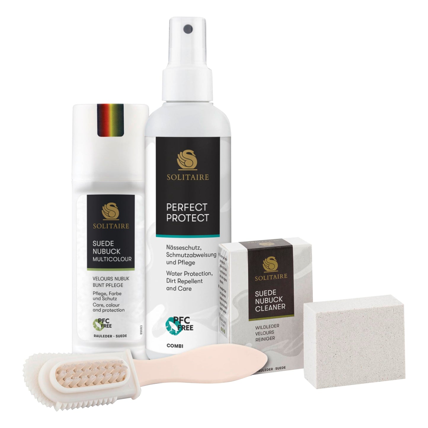 Wildleder Pflege-Set mit PFC-freiem Imprägnierspray