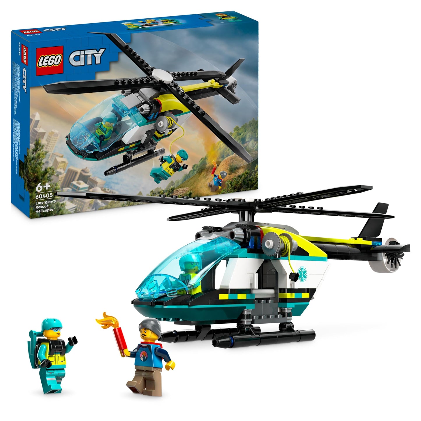 City Rettungshubschrauber-Spielset für Kinder, Single