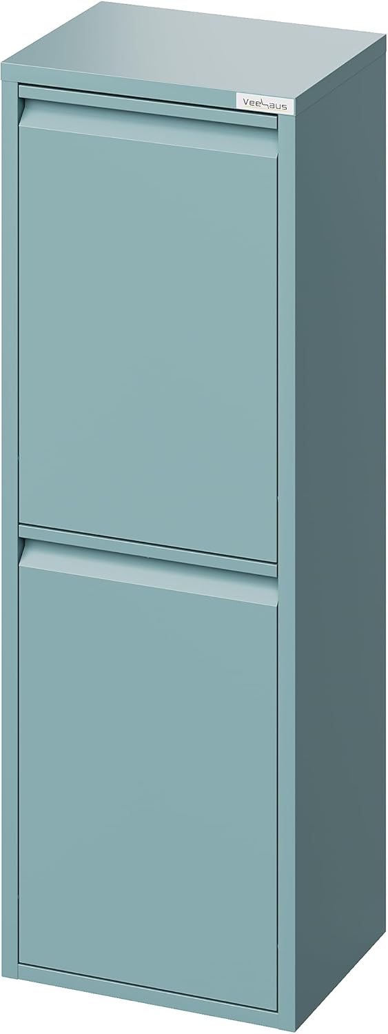 Mülleimer mit Klappen (2 x 15 L), 2 x 15 L Blau