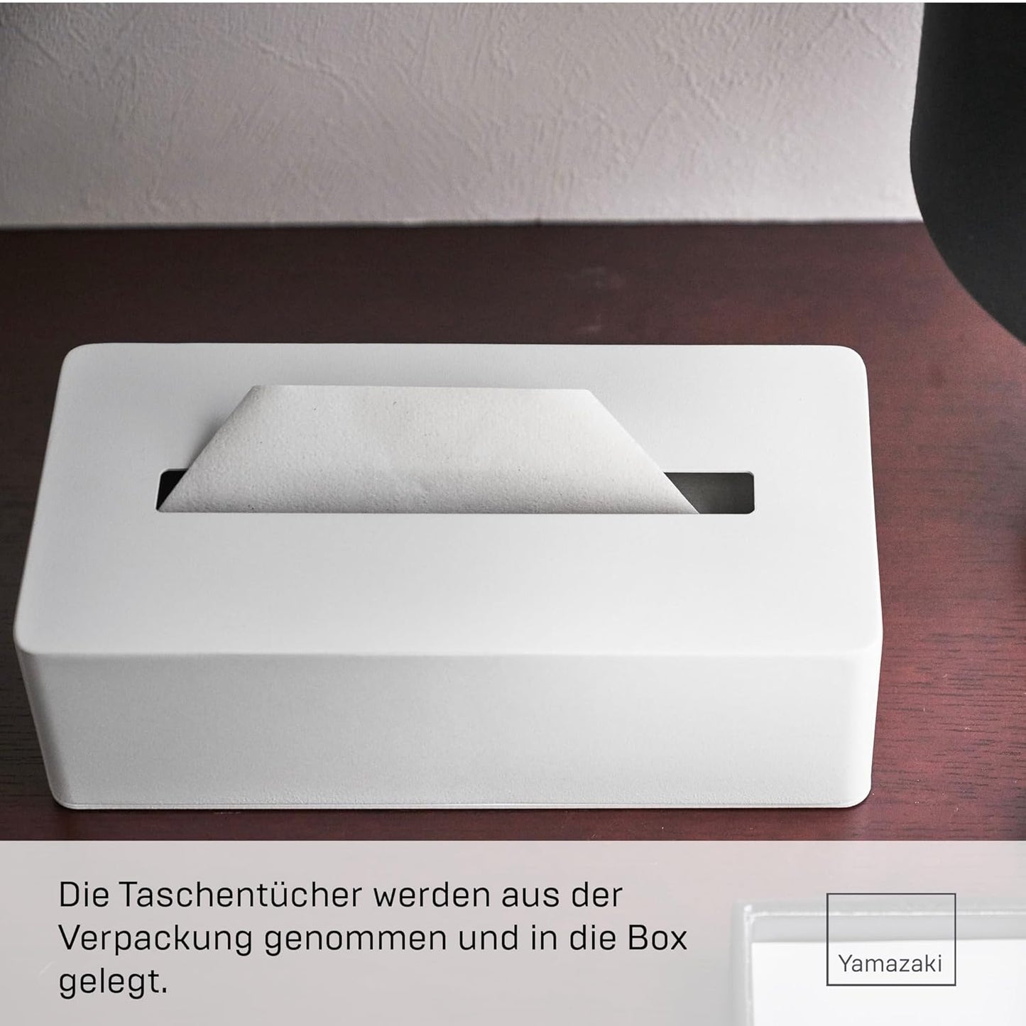 Minimalistische Taschentuchbox Tower, Weiss