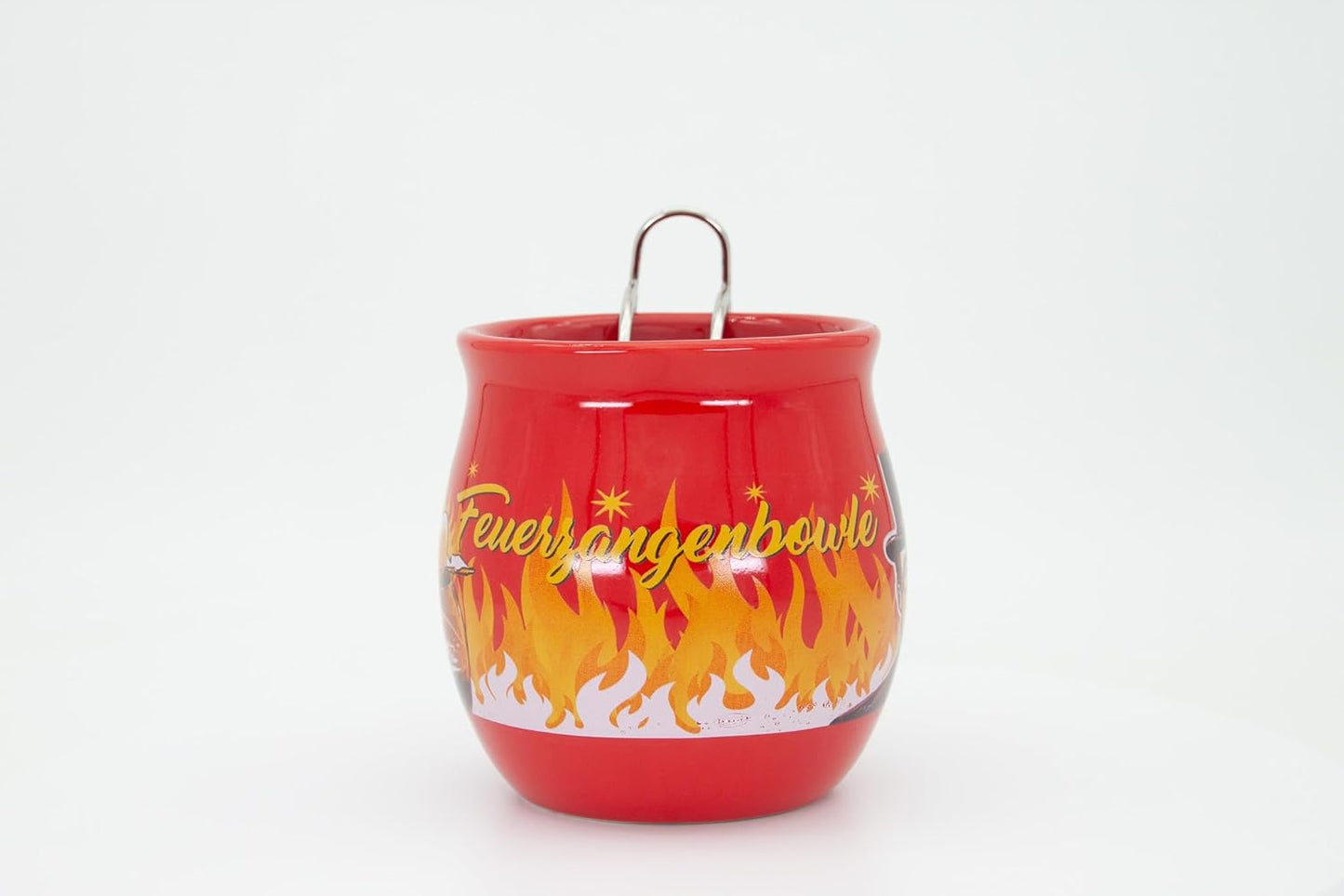 6er-Set Feuerzangentasse mit integrierter Feuerzange, Rot / Rühmann