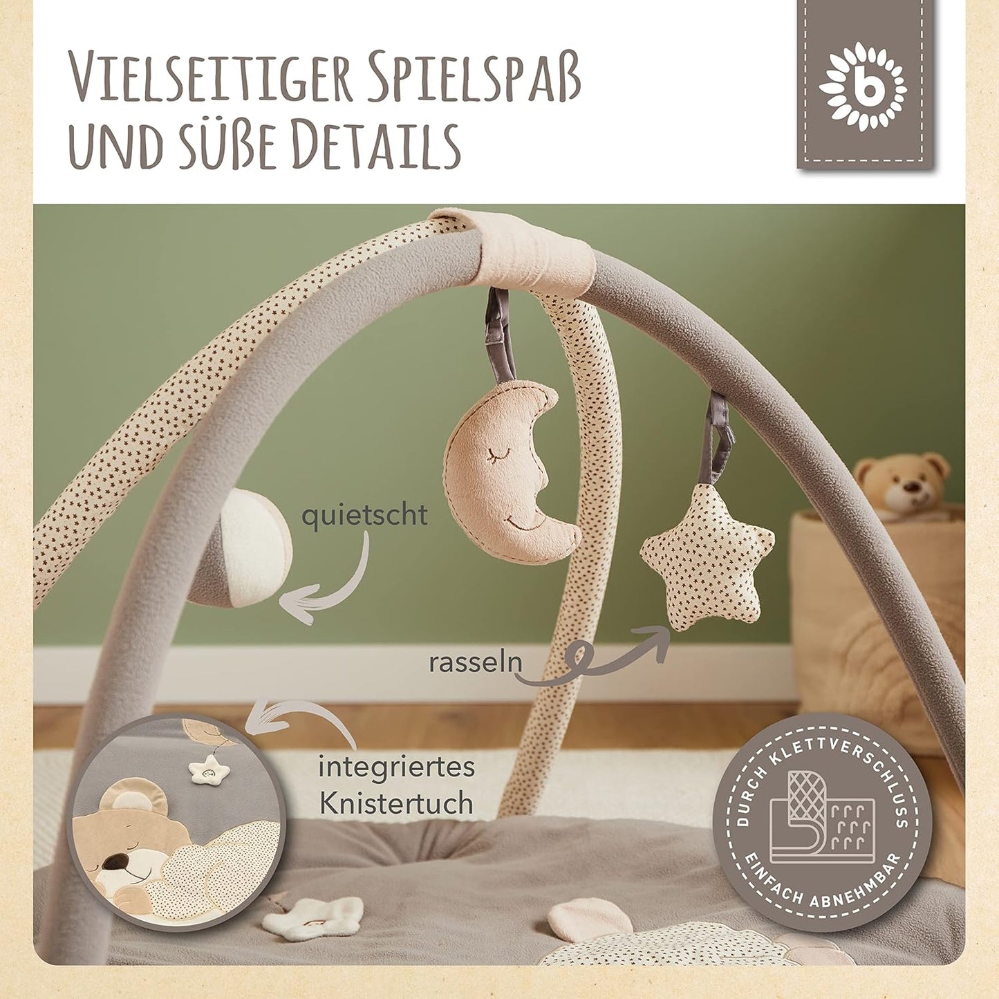 Krabbeldecke mit Spielbogen