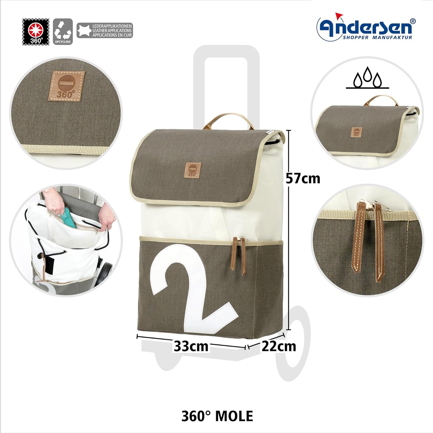 Royal Shopper 360° - Klappbarer Einkaufstrolley, Mole 2