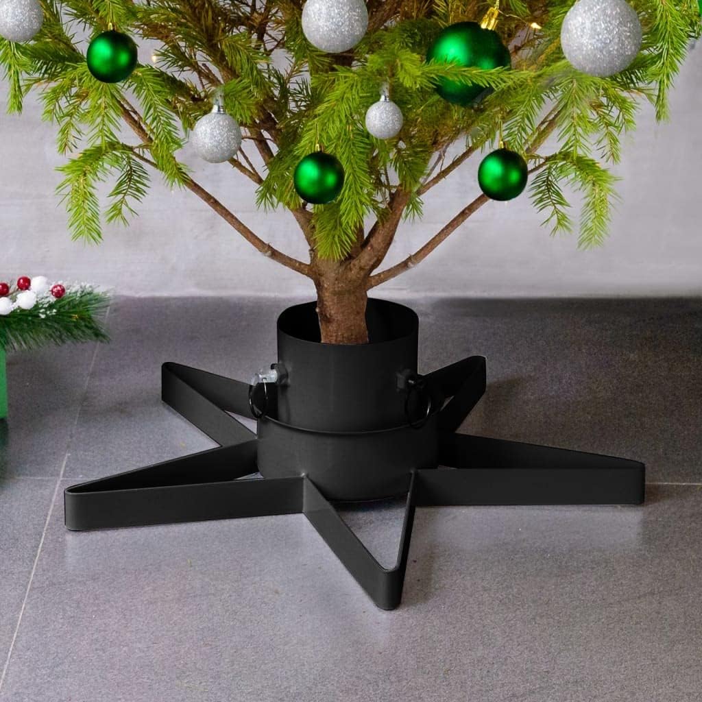 Sternförmiger Weihnachtsbaumständer, Schwarz