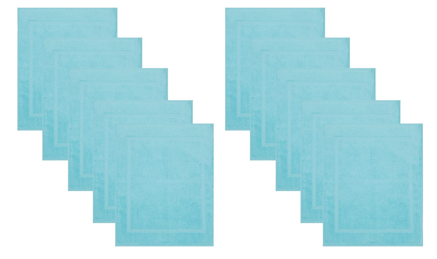 10er-Set Badvorleger, 50x70 cm, 10x Badvorleger Türkis