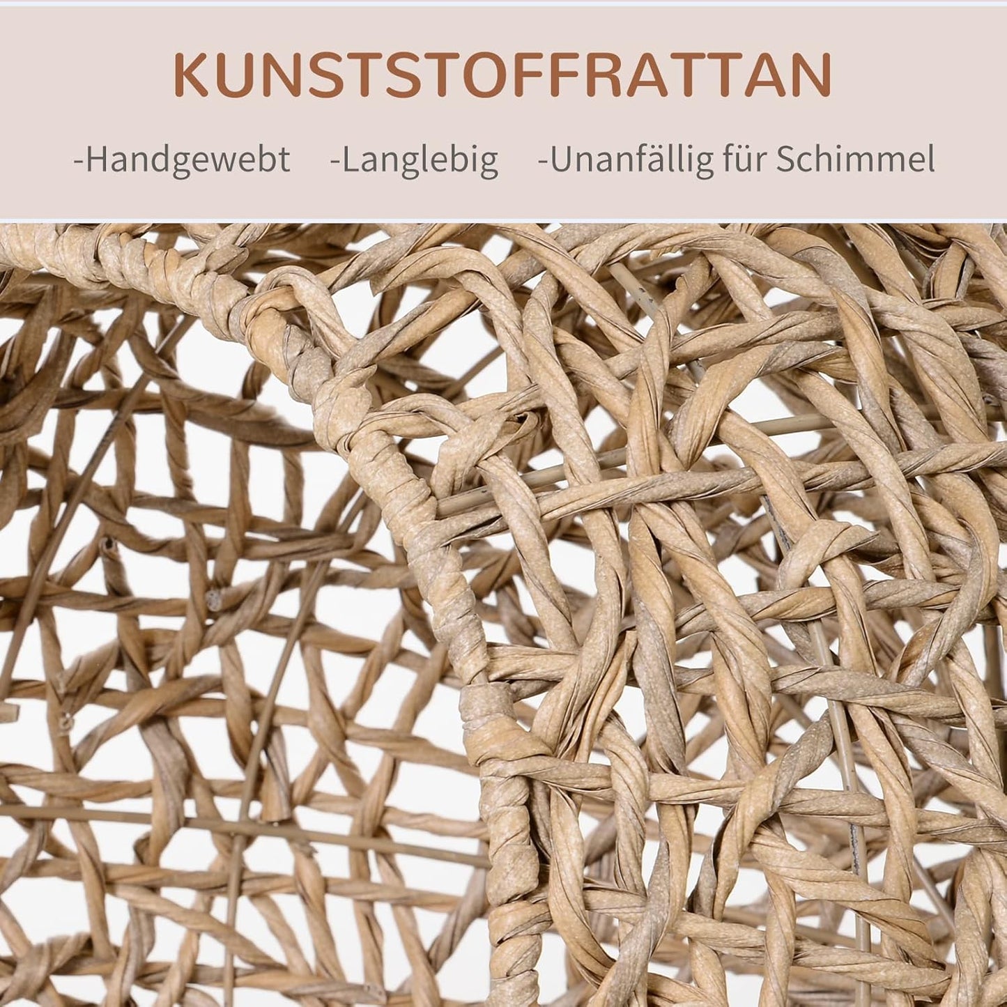 Katzenkorb mit Kissen, Naturholz