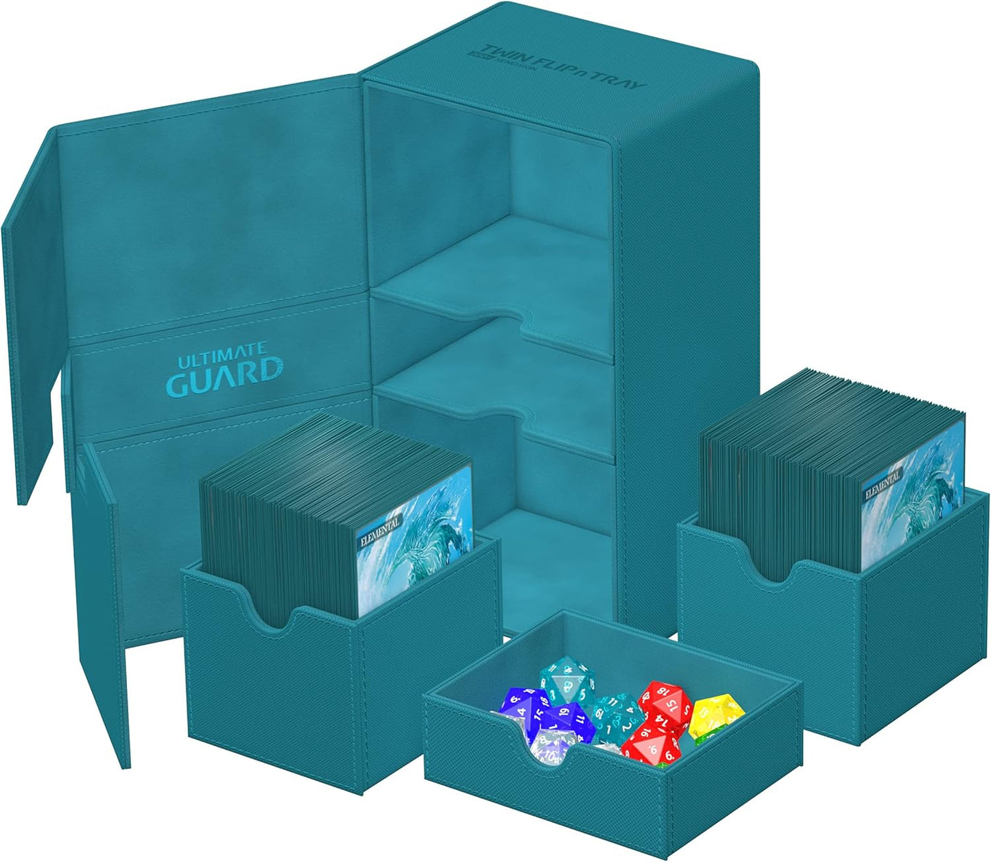 Twin Flip`n`Tray 200+ Kartenbox, 200+ Petrolblau