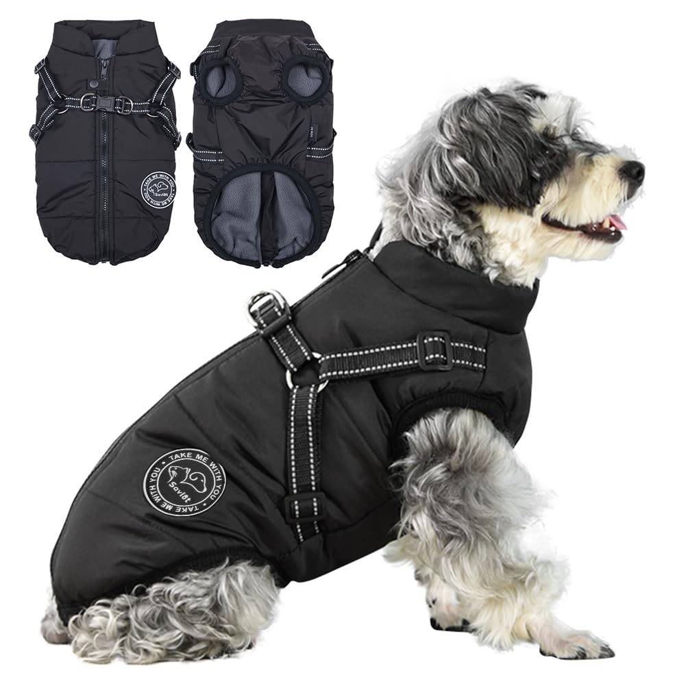 Hundemantel mit Brustgurt, 4XL Schwarz