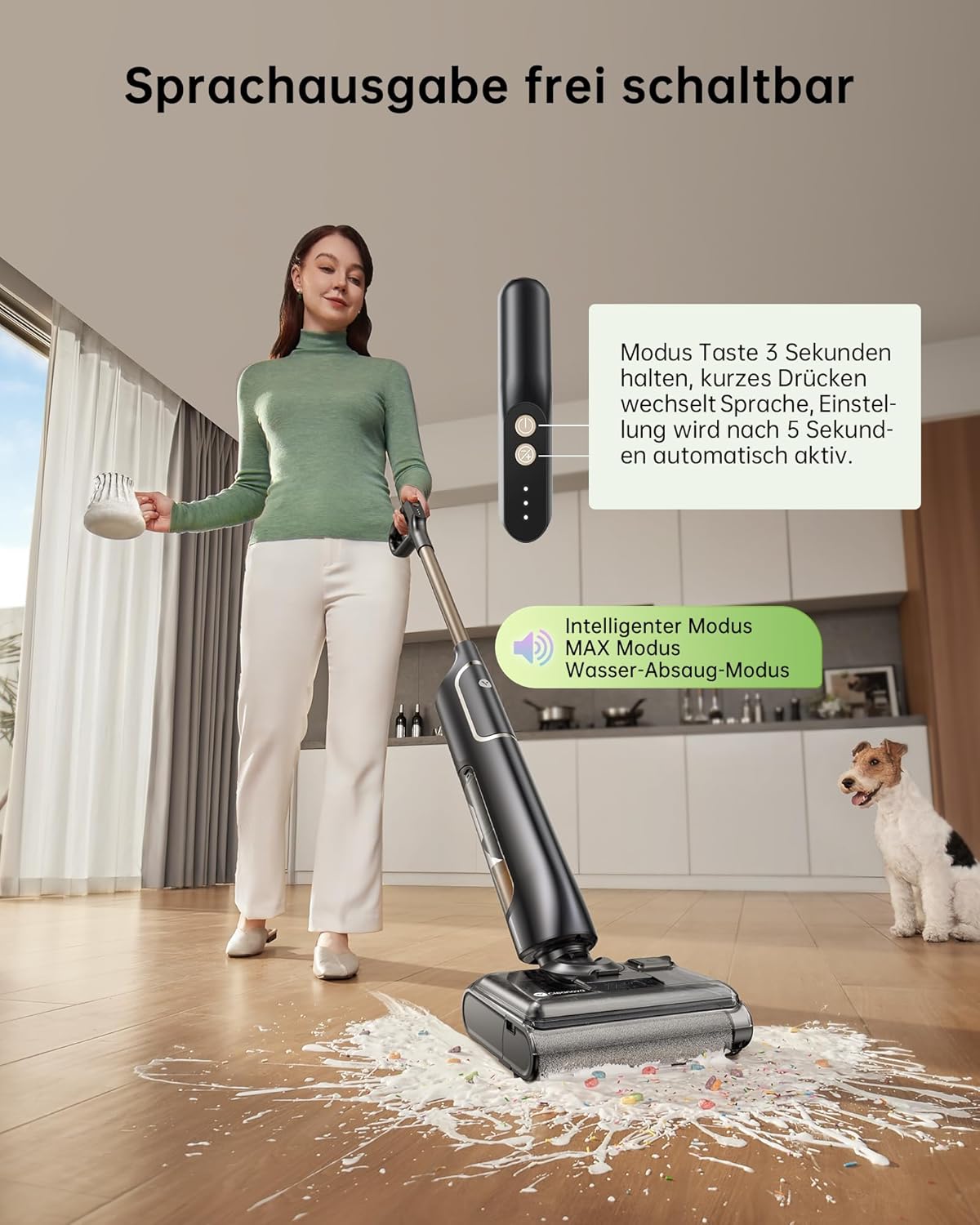 Nass-Trockensauger X7 mit Wischfunktion, Schwarz