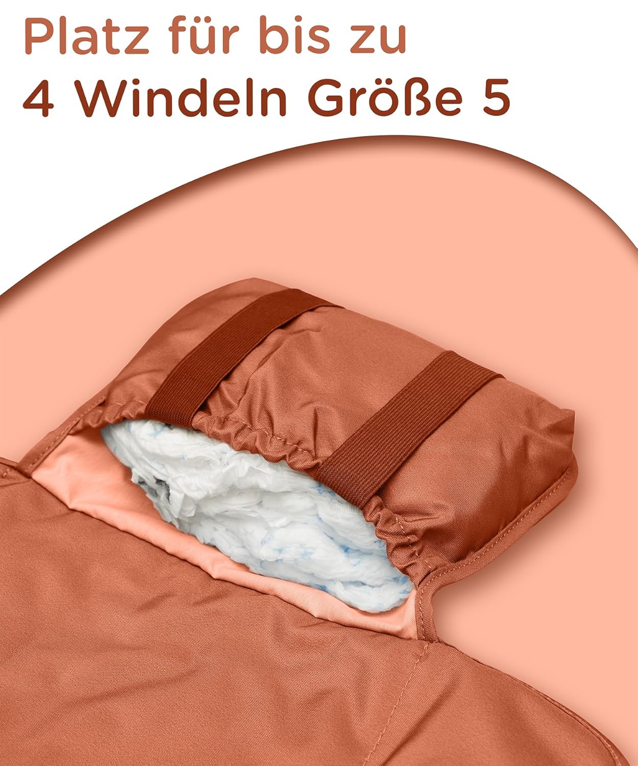 Wickelunterlage für unterwegs, Brown Rust