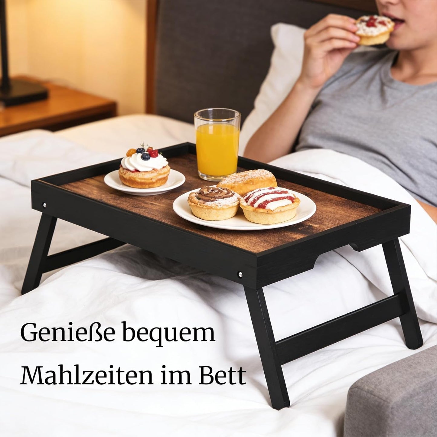 Klappbare Frühstückstabletts im 2er-Pack