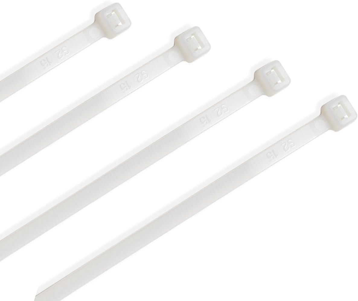 Kabelbinder-Set für Kabelmanagement, 100 Stück, 780 x 9 mm - 100 Stück Weiss