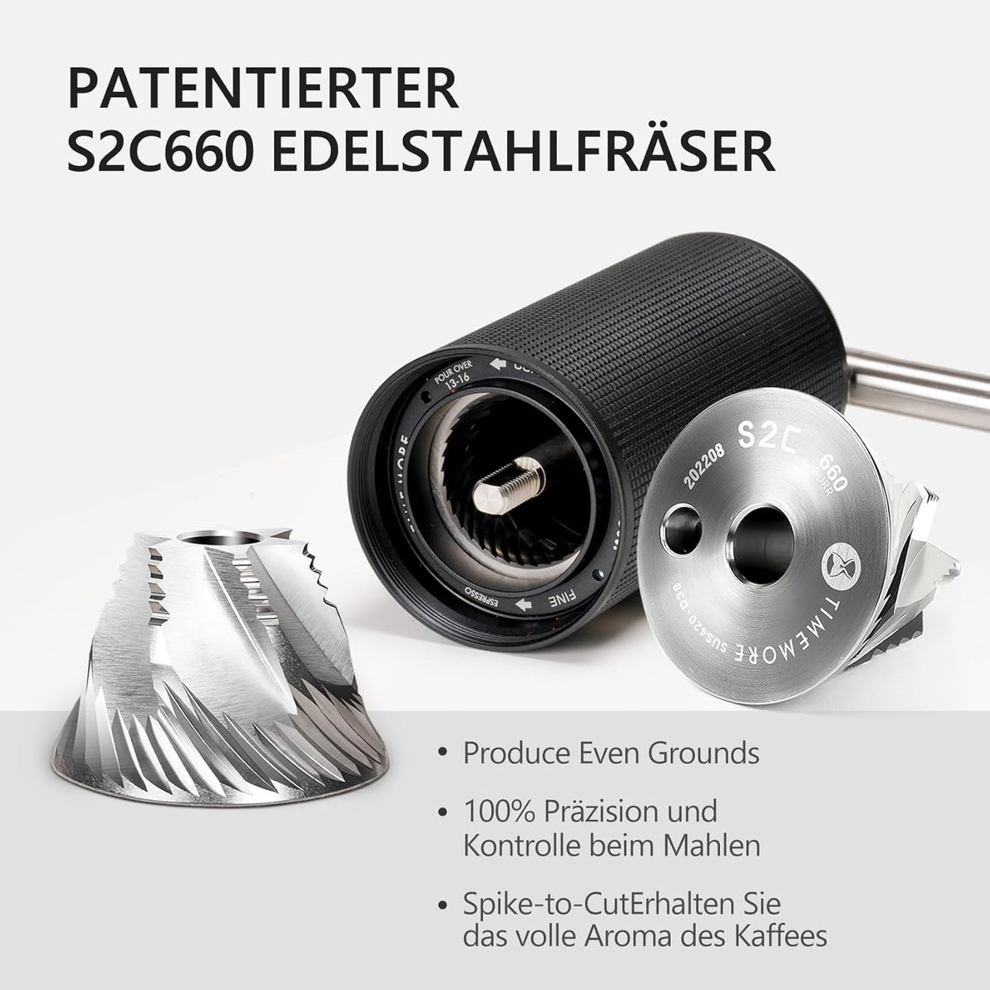 Chestnut C3S Pro Manuelle Kaffeemühle, C3s Pro Schwarz
