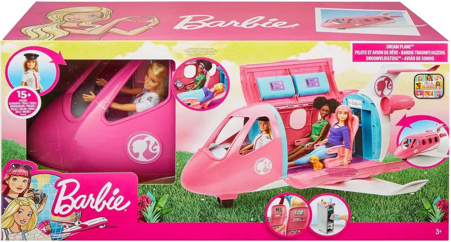 Flugzeug mit Pilotin und Zubehör, Barbie-Flugzeug mit Puppe