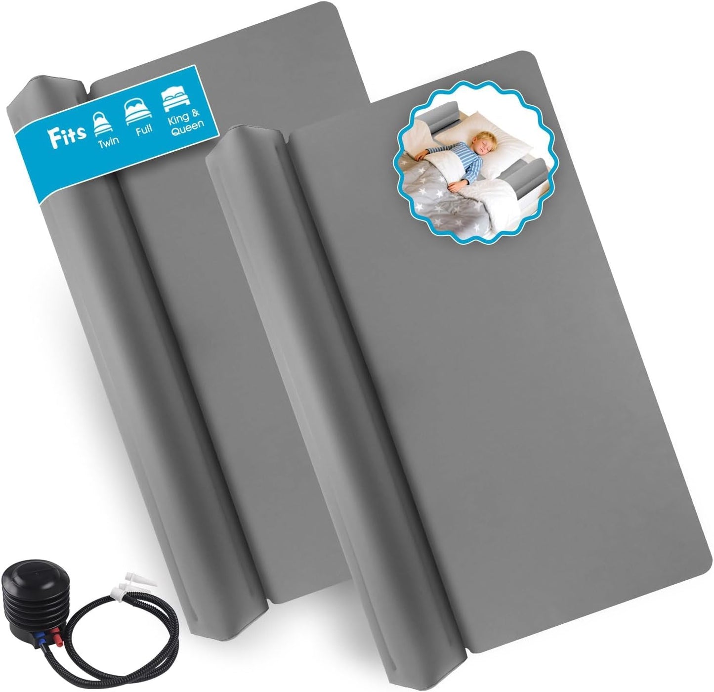 Aufblasbare Bettgitter für Kleinkinder (2er-Set), Doppelpackung