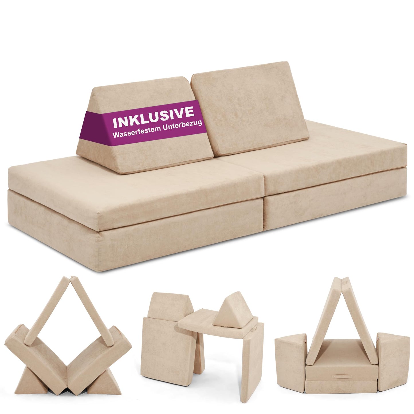 Spielsofa für Kinder, Strandbeige