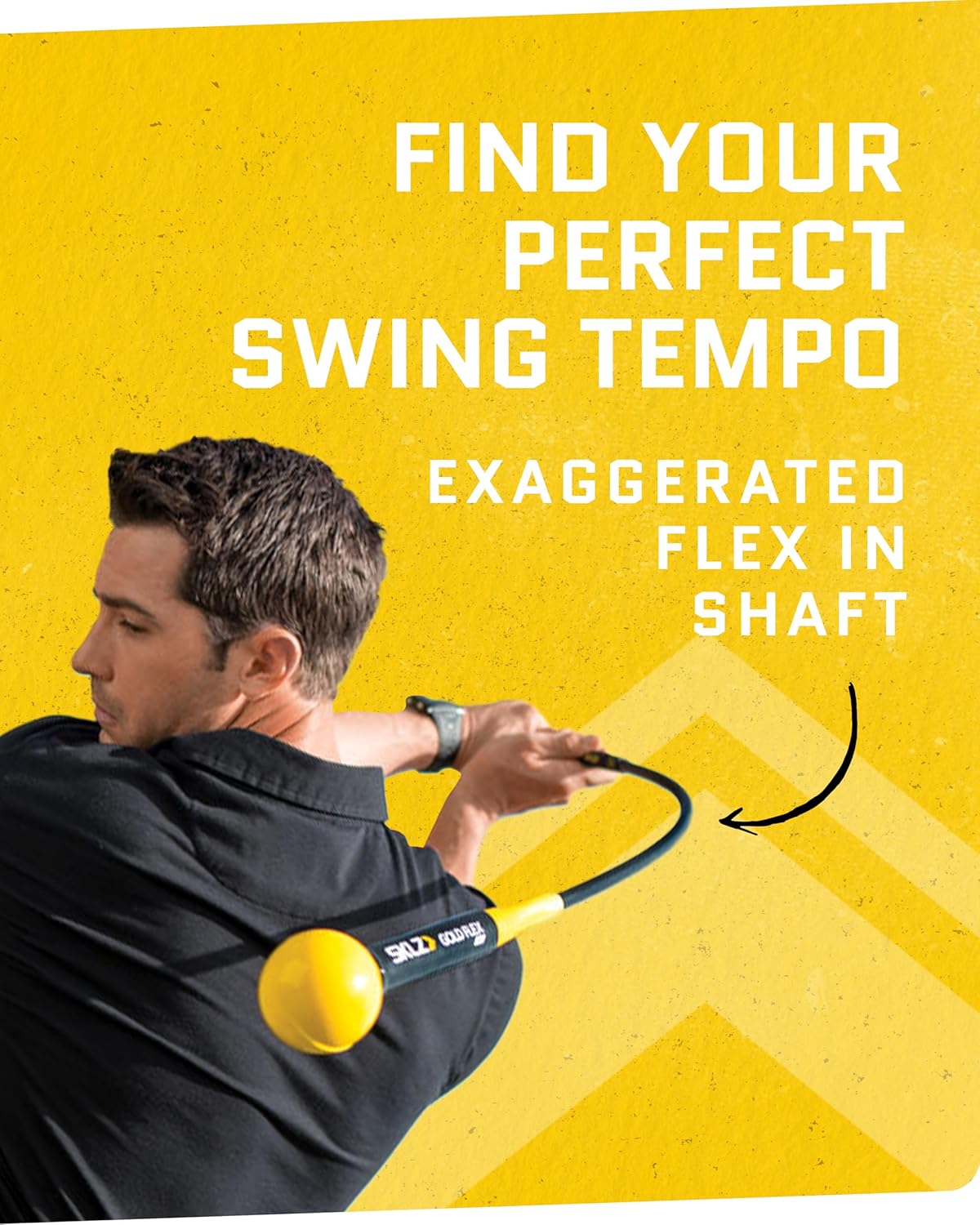 Golf-Schwungtrainer Gold Flex, 121,9 cm schwarz-gelb