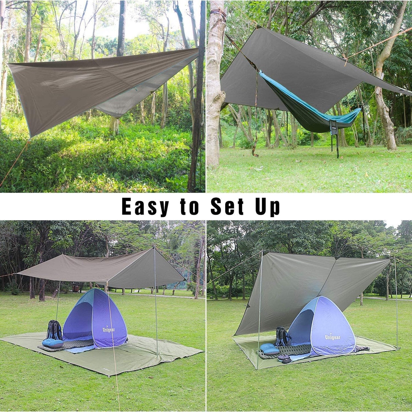 Wasserdichtes Tarp, Kaffee 3x3 m