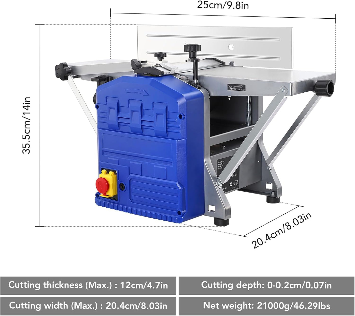 Elektrischer Dickenhobel, Blau