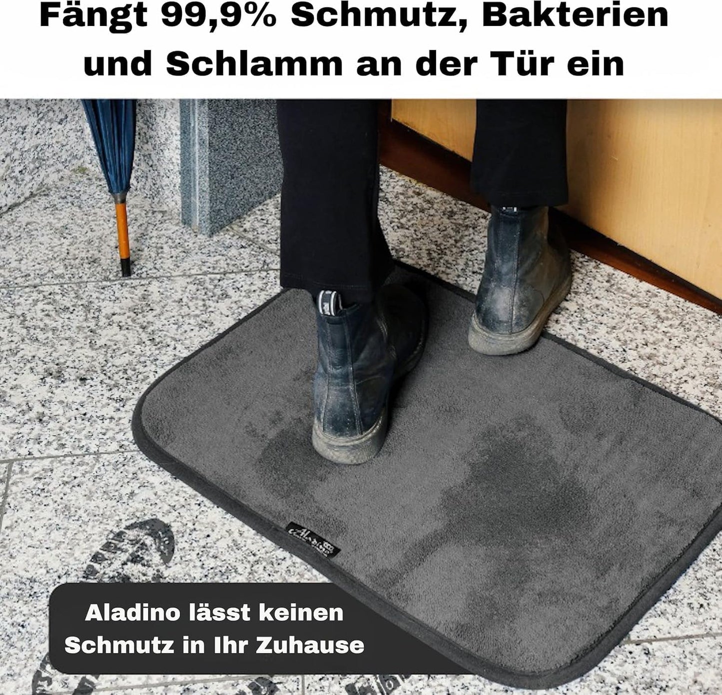 Rutschfeste Schmutzfangmatte für Innen und Aussen, 50_x_65_cm Bordeaux