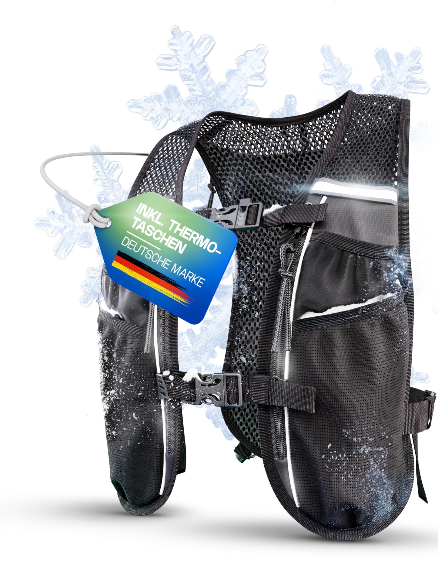 Ultraleichte Laufweste mit Trinksystem (5L), 5L - schwarz (isoliert) 5L