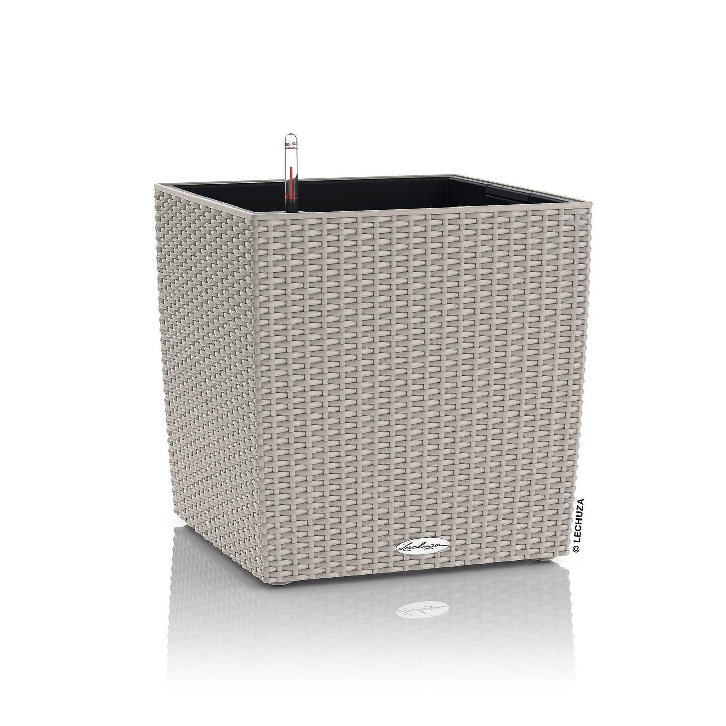 Cube Cottage Pflanzgefäss, Pflanzgefäss mit Erd-Bewässerungs-System 29.5 x 29.5 x 30 cm Sandbraun